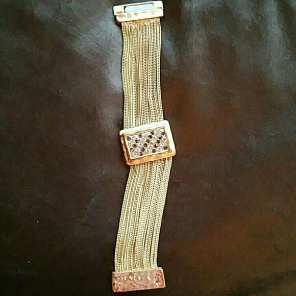 Traded !!!♡♡♡!!!GORGEOUS GOLD AND CRYSTALS BRACELET - Picture 1 of 6